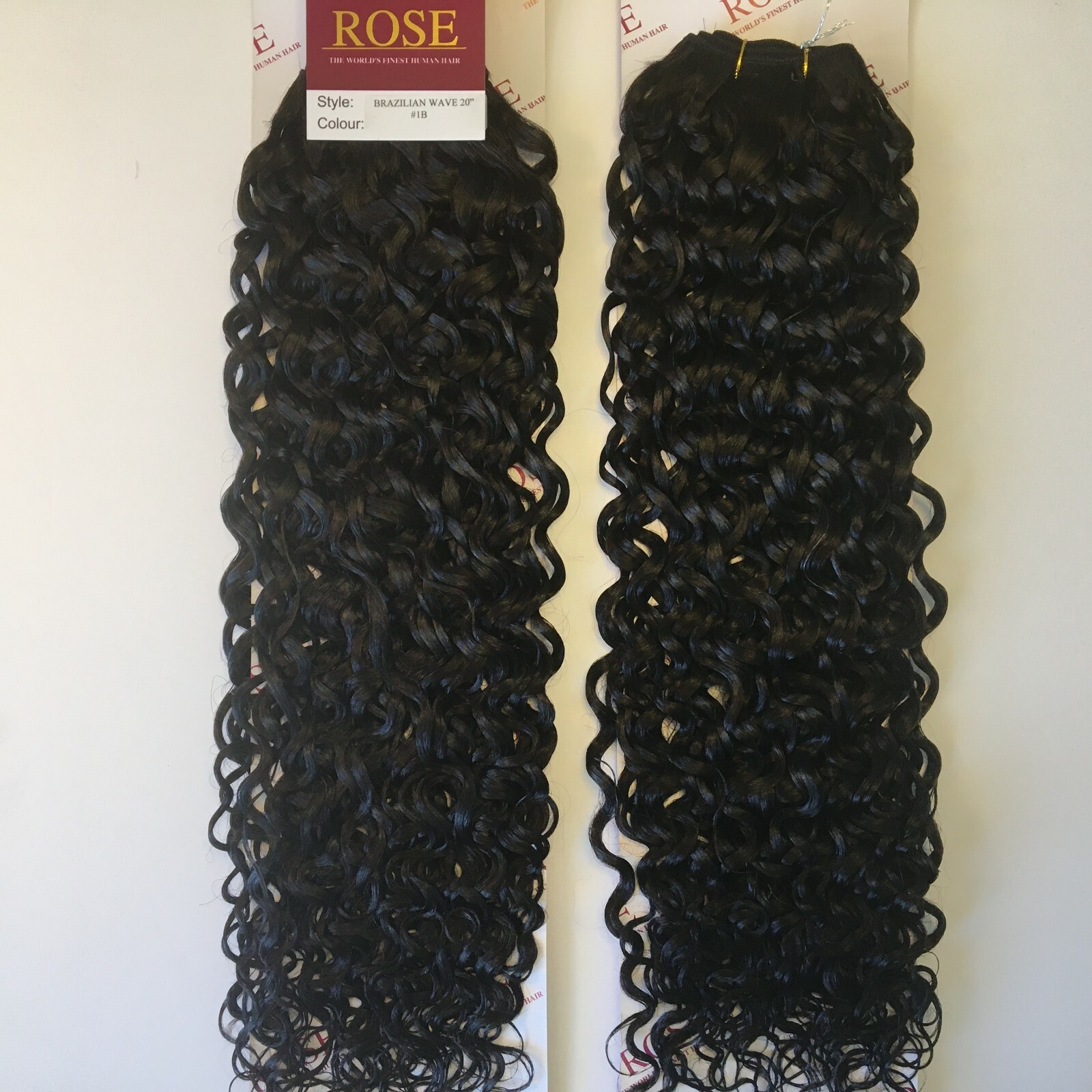 100%  Natural Human Hair Weave  Extension  20″ Brazilian Wave 2 bundles/200g
