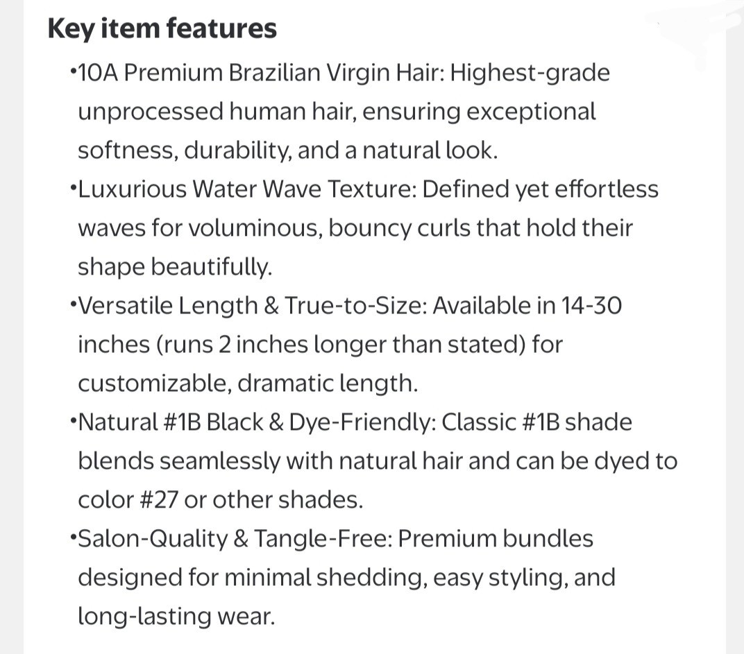 ASHINE 100% Brazilian Human Hair Extensions-Black 0107-1B#-26”-DC Deep Curly!!!