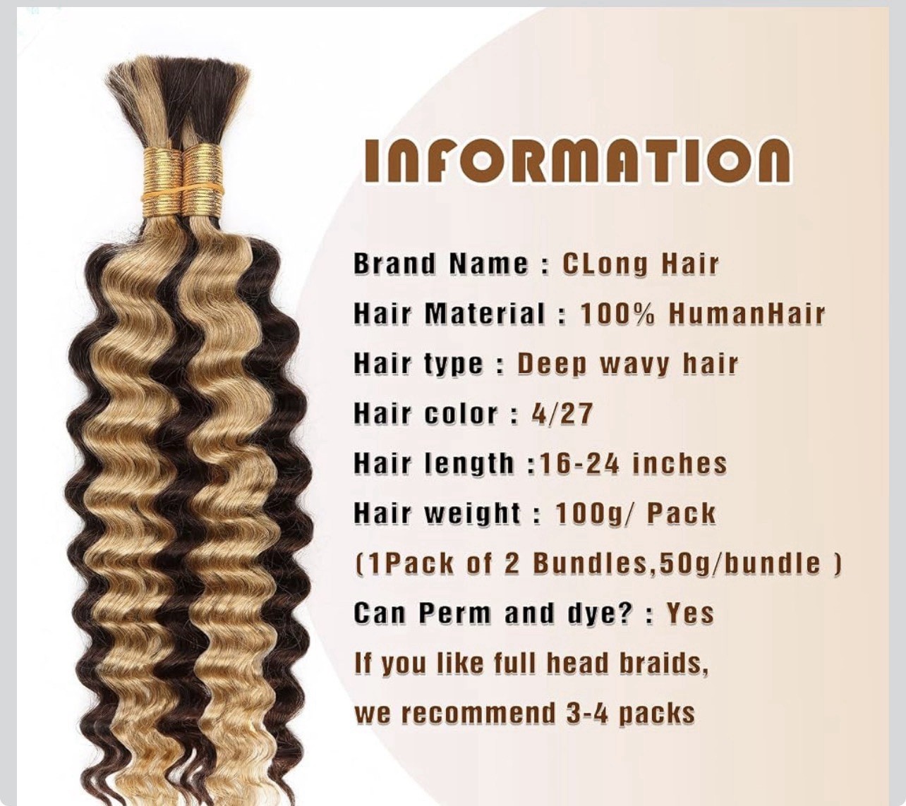 Honey Blonde Ombré Deep Wave 16 In Human Hair Bundles