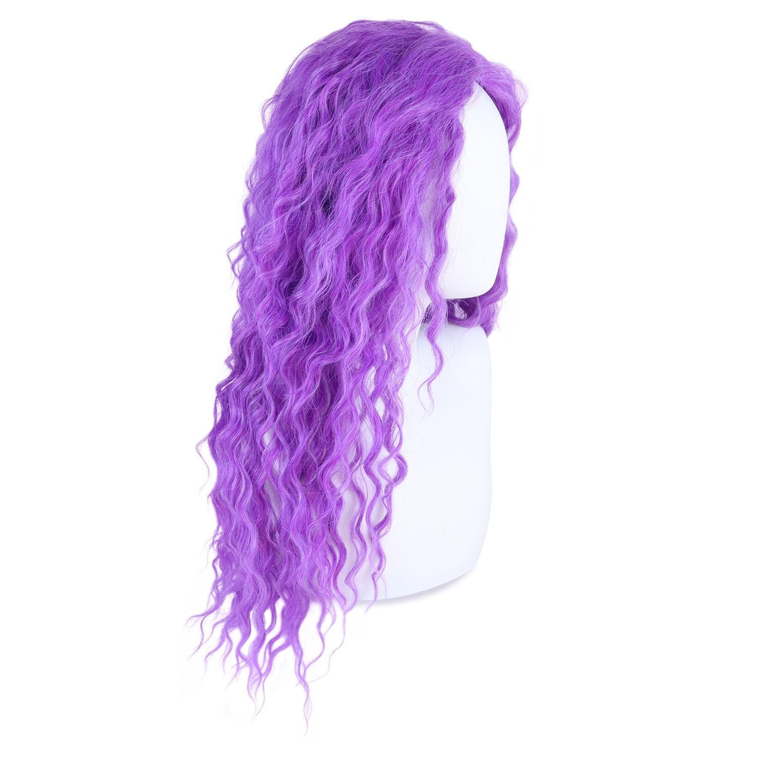 Gnimegil Long Purple Wavy Wigs For Women 26 Inch Part Curly Wig Natural Looking