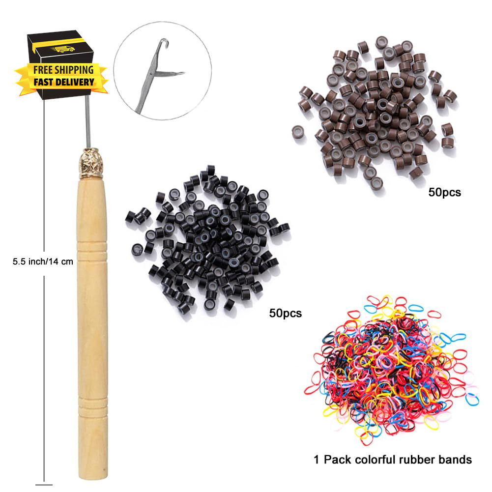 Hair Tinsel, (48 Inch 5Pcs 1200 Strands) Colorful Glitter Tinsel Hair Extensions
