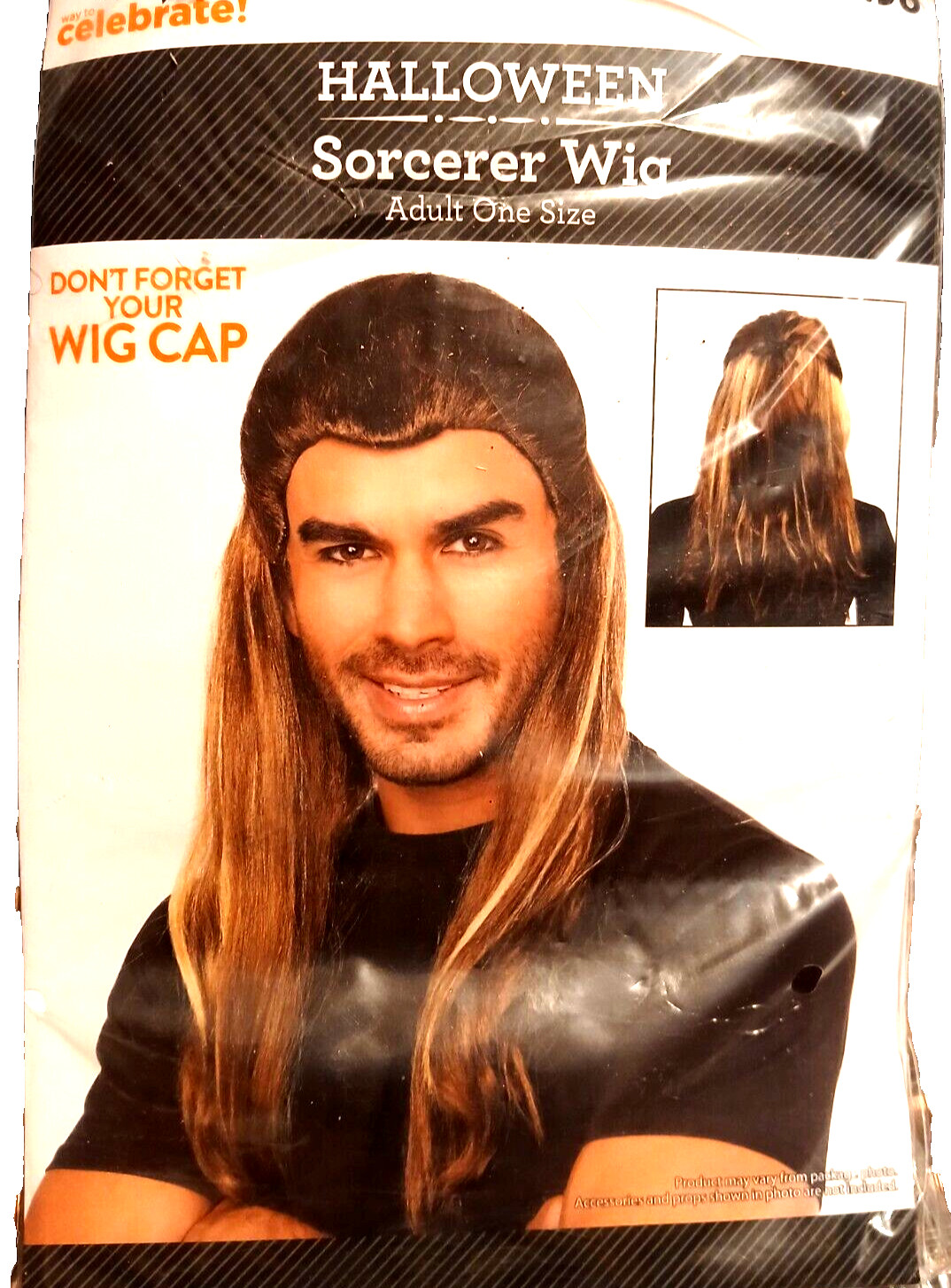 WAY TO CELEBRATE HALLOWEEN SORCERER WIG ADULT ONE SIZE BRAND NEW