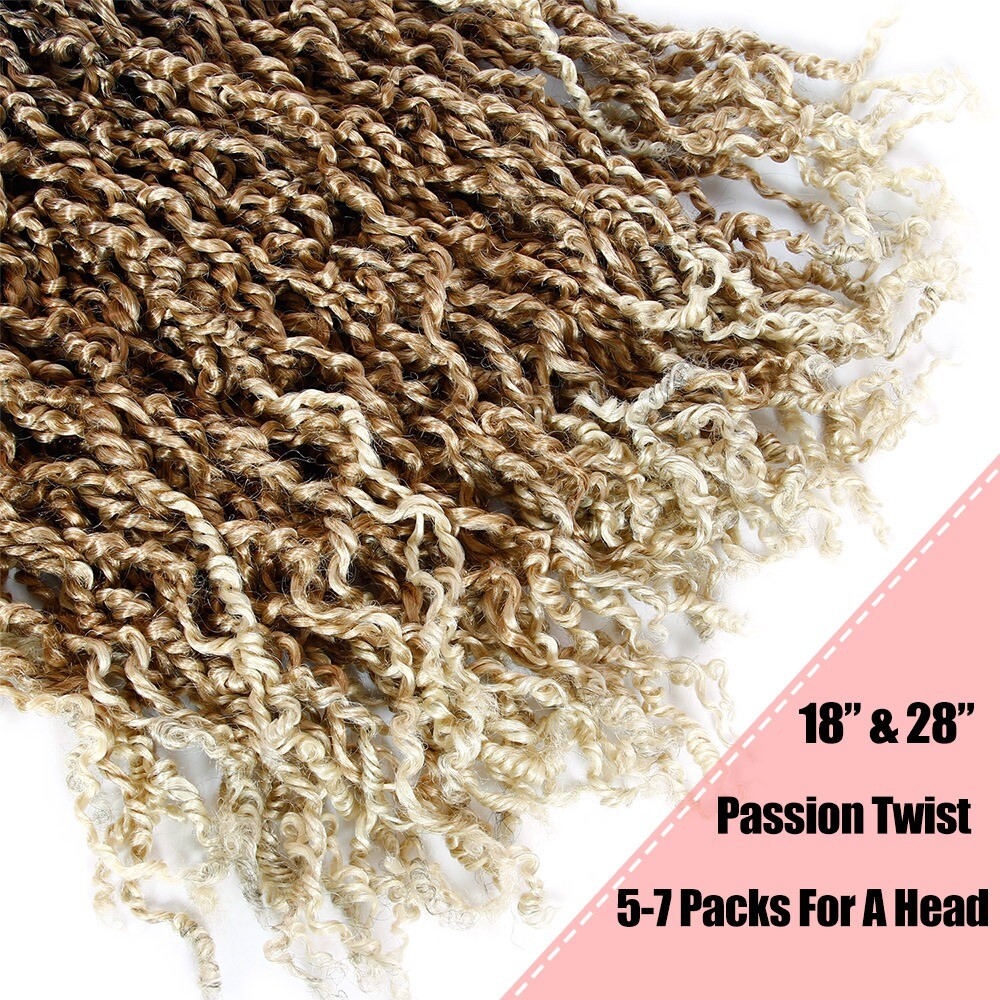 boho passion twist crochet hair 26 inch, 20 strands