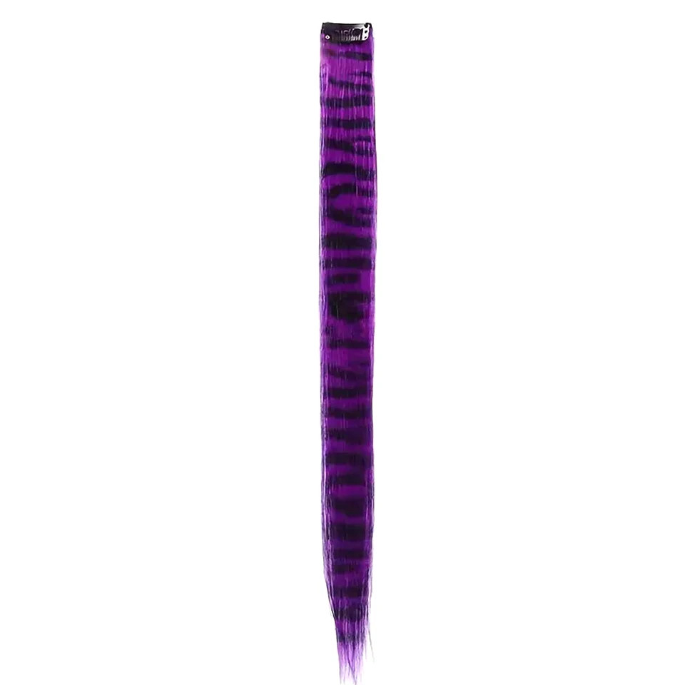 Colorful Feather Clip In Hair Extension One Piece Fake Hairpiece For Women Party