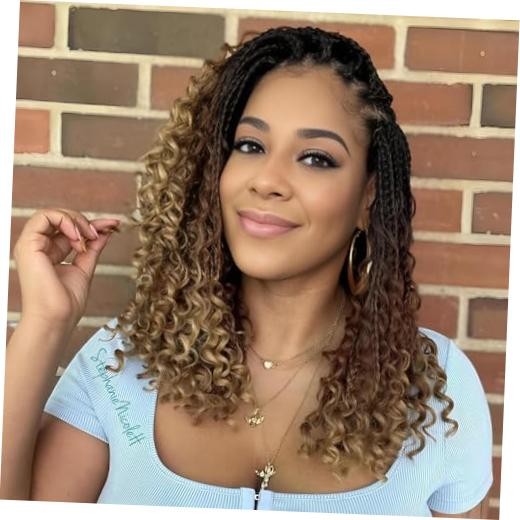 8 Packs Goddess Box Braids Crochet Hair for Black Women 14(8Packs) 1B/30/27