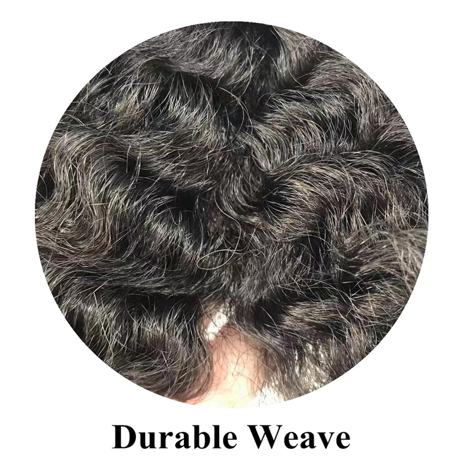 Afro Curly Hair Piece for Men Full PU Afro Toupee for Black Men Human Hair Unit