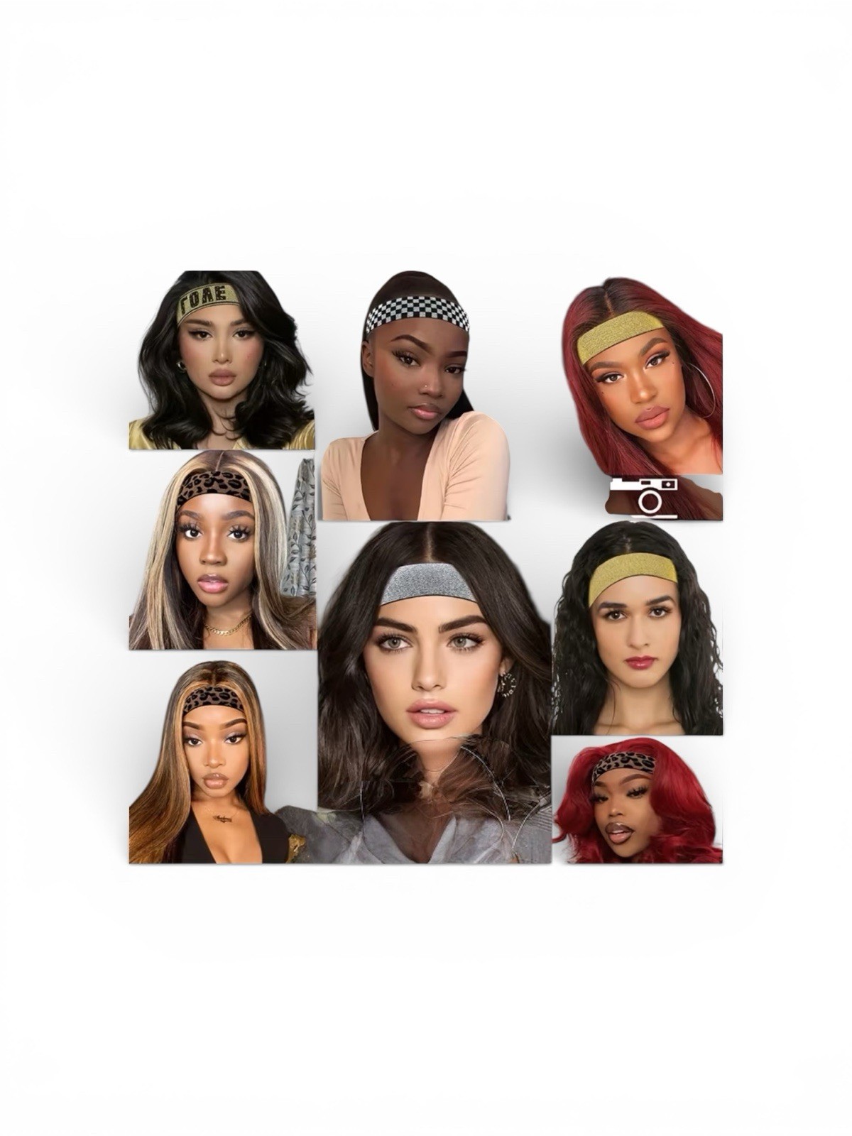 4 Adjustable Wig Bands Stretchy Reusable Hook-and-Loop One Size Women