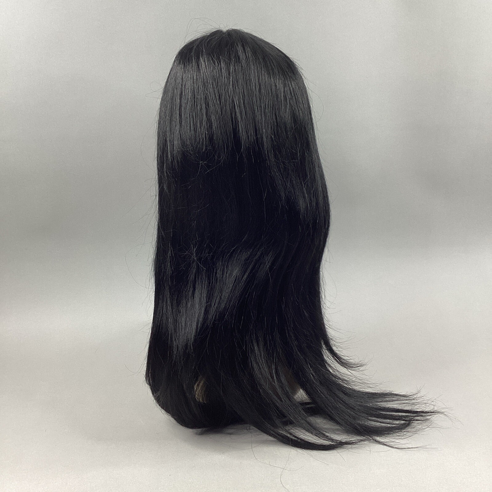 26″ Natural Straight Wig Natural Off Black 100% Human Hair Ear to Ear Lace Front