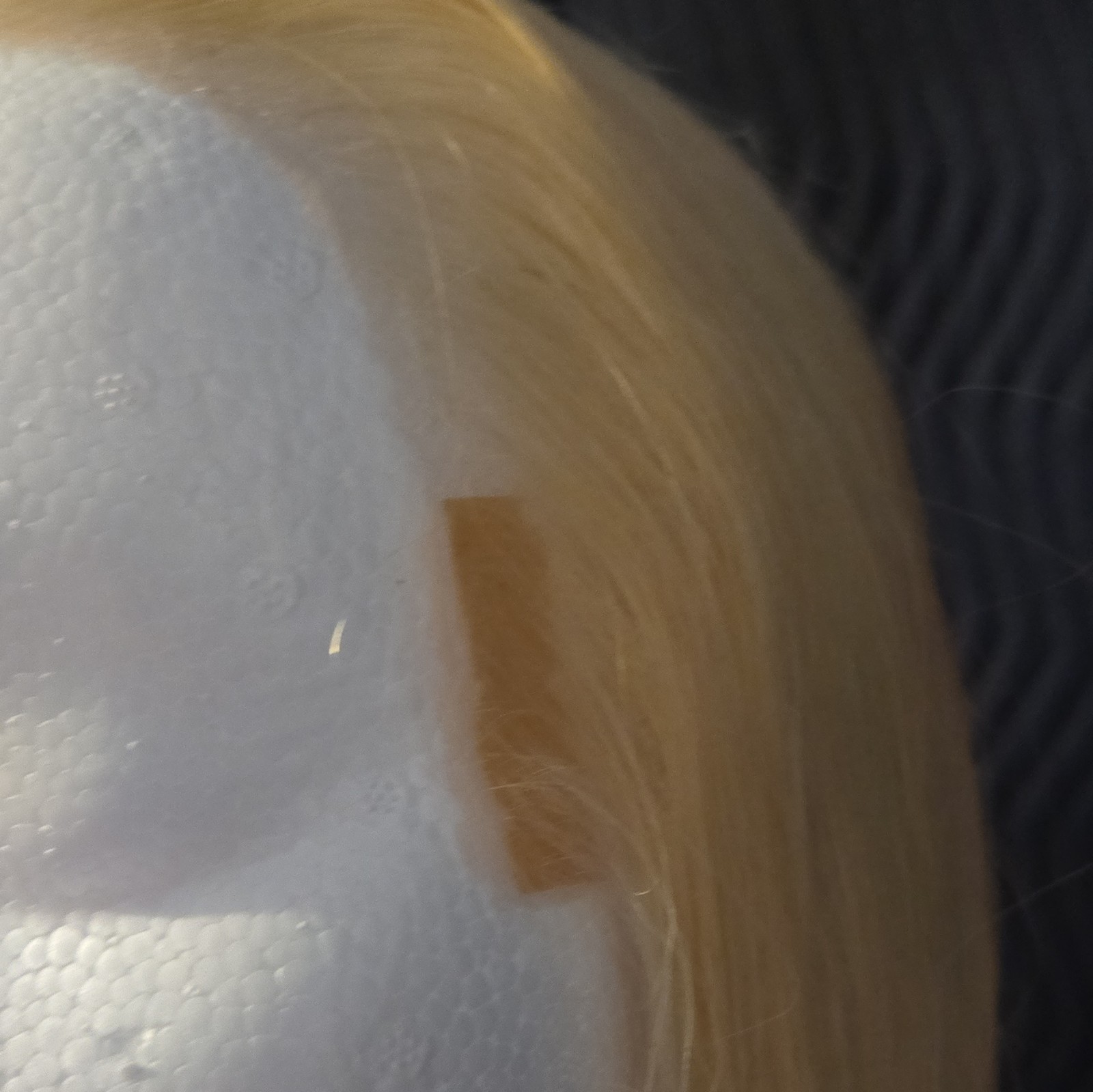 UNice Glueles Lace Front Human Straight Blonde Wig Middle Part 24in / 234gm