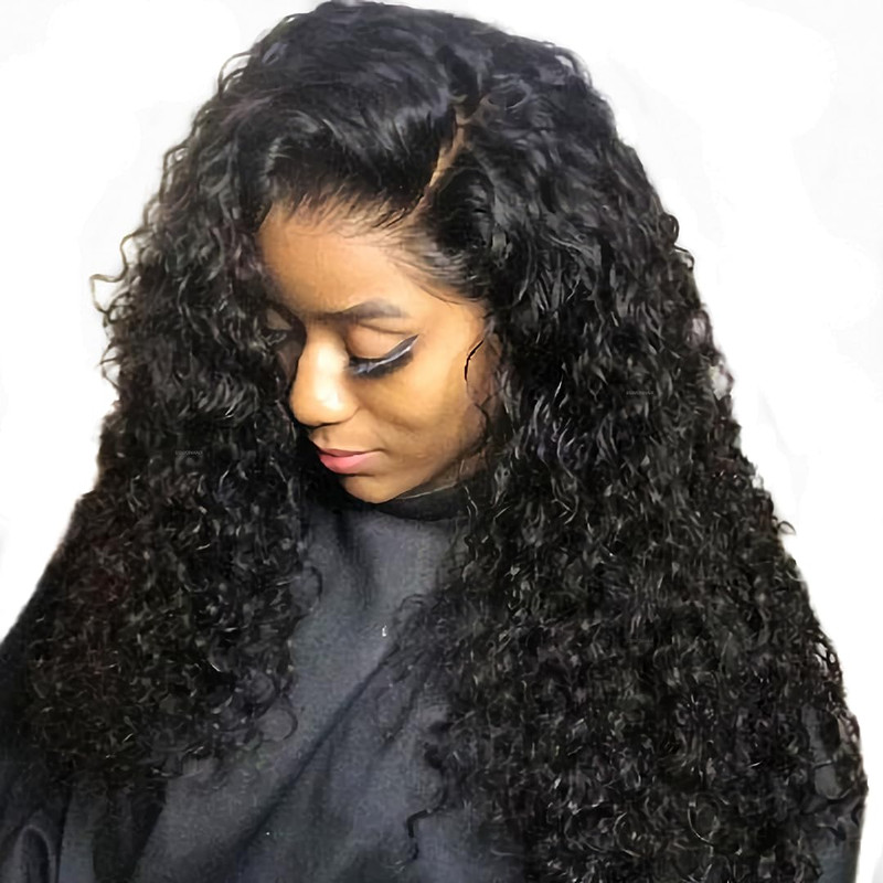Esiwonhair 32Inch Wear And Go Deep Wave Lace Closure Wigs Glueless Human Hair