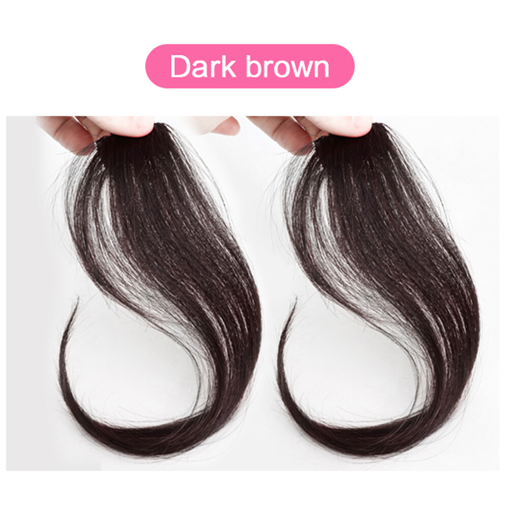 Fluffy Real Human Hair Extension Bang Front Middle Side Bangs Clip in Hairpiece