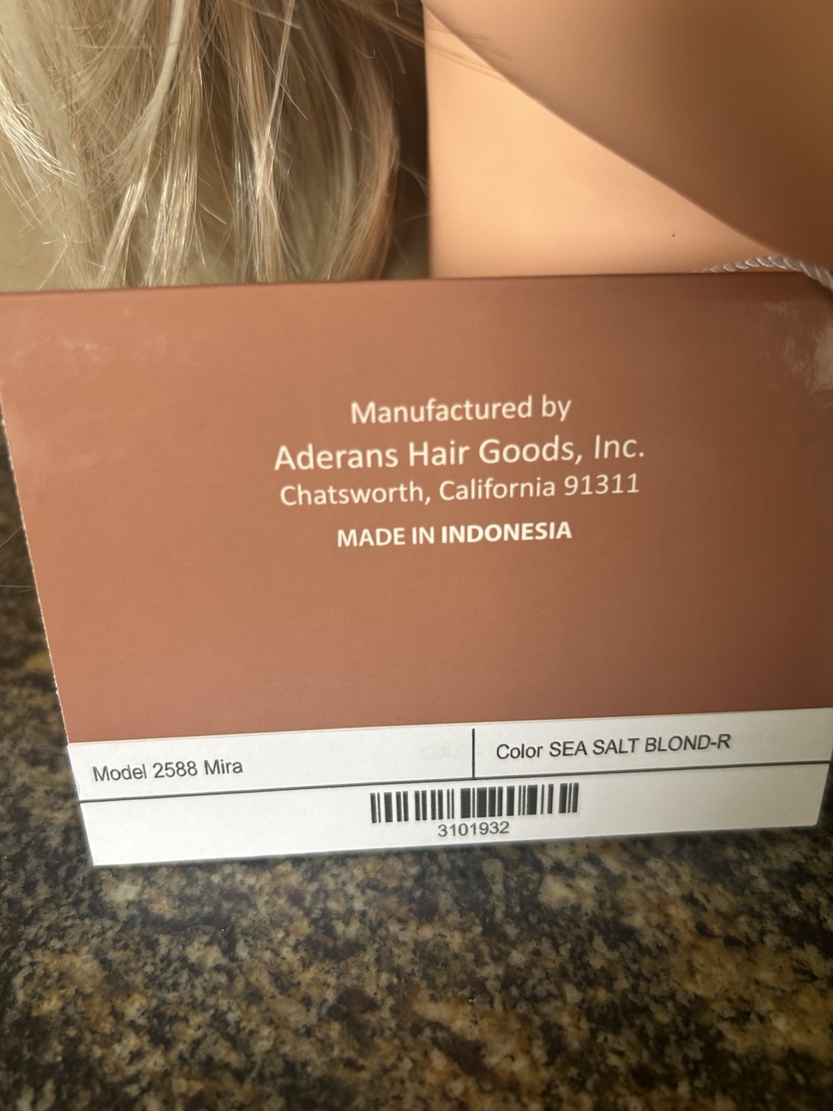 Amore Mira Model#2588 Sea Salt Blond-R NIB