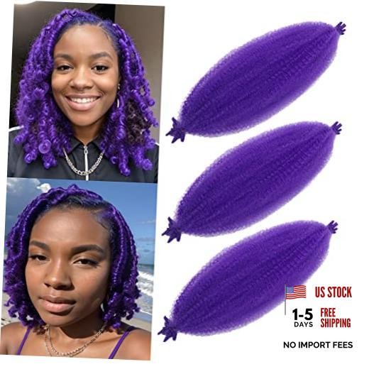 Braiding Hair Marley Twist Hair 16 Inch 3 Packs 16 Inch(Pack of 3) Purple
