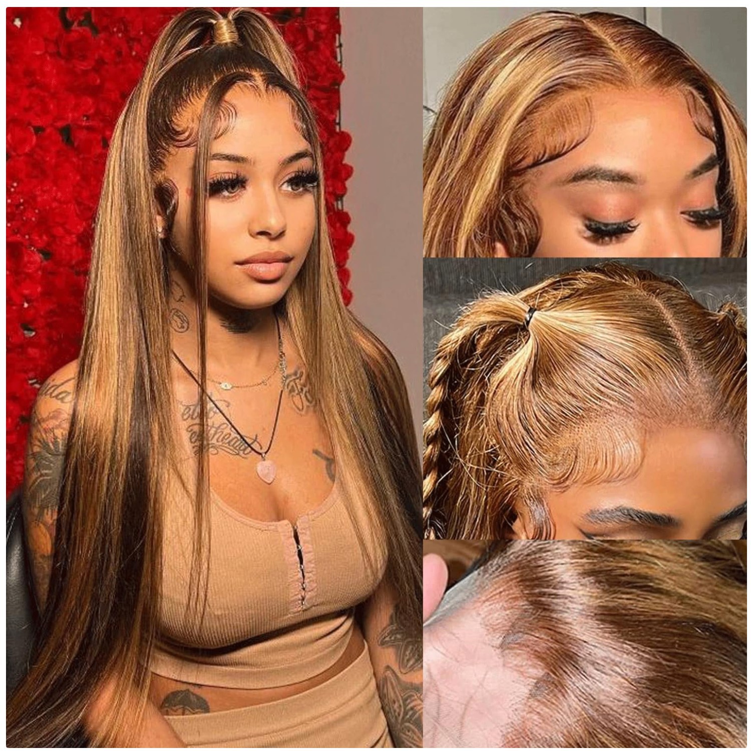 HD Transparent Lace Front Wig 13×6 4/27 Highlight