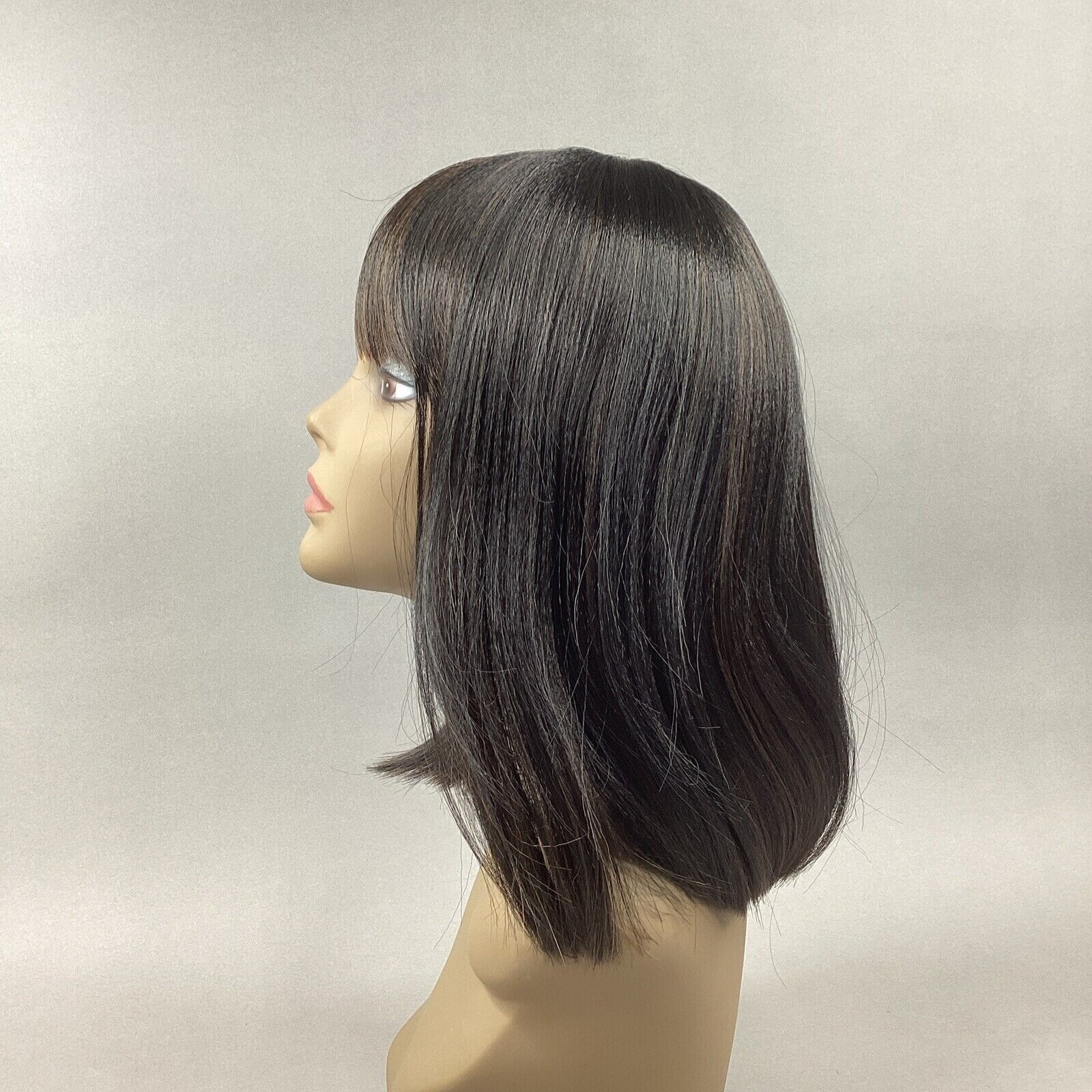SB009. FEMI #FS1B/30 Off Black Honey Brown Short Straight Premium Synthetic Wig