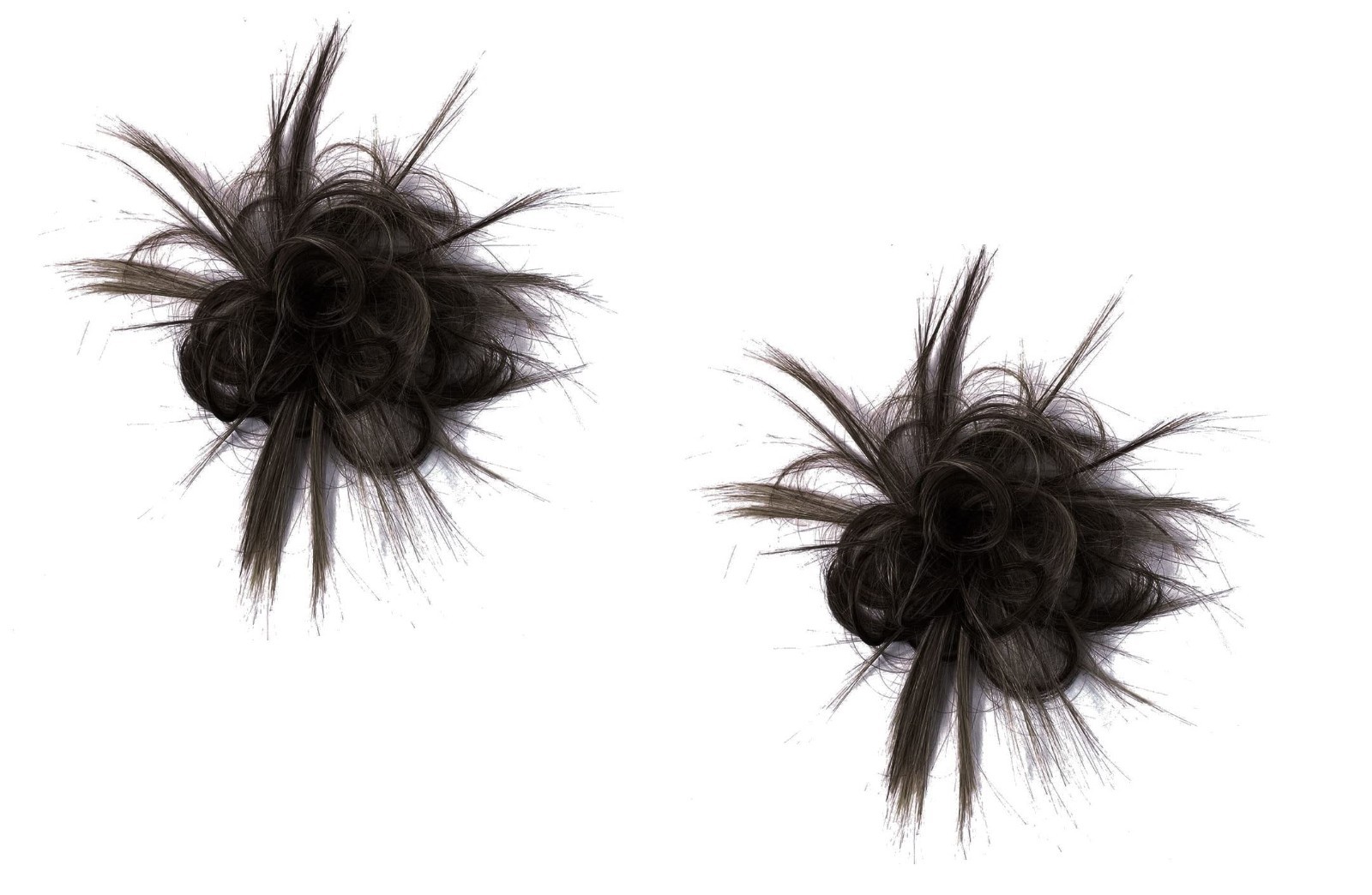 Hairdo Spiky Clip Textured Natural Looking Hairpiece R2 Ebony 2-Pack