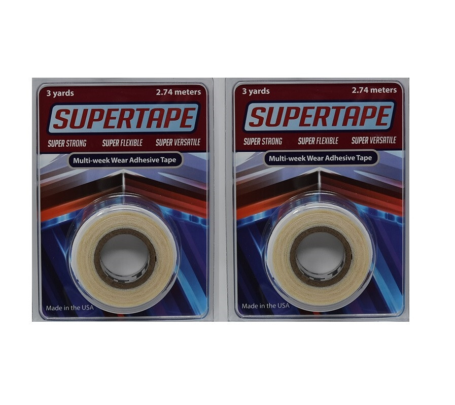 SuperTape Super Tape Non Glare Lace Wig Hair Extension 3/4″ X 3 Yard (2 Pack)