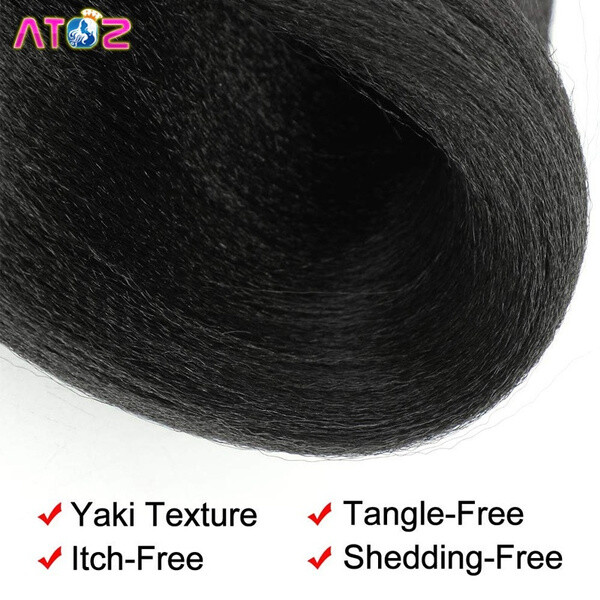 4Pcs Ombre Braiding Hair Pre Stretched 1B/30 Ombre Brown Braids Hair Extensions
