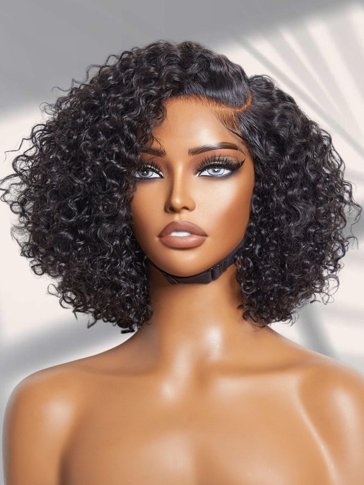 Short Curly 10″ Human Hair Wig – Glueless Lace Closure, Undetectable HD Lace