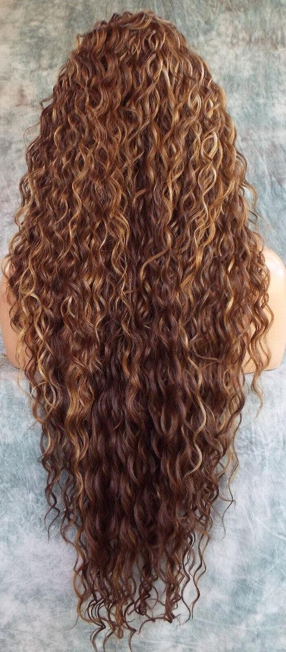 36″ X-LONG LACE FRONT DEEP C-PART HIGH HEAT SAFE WIG COLOR FS8.27.613 SEXY 233