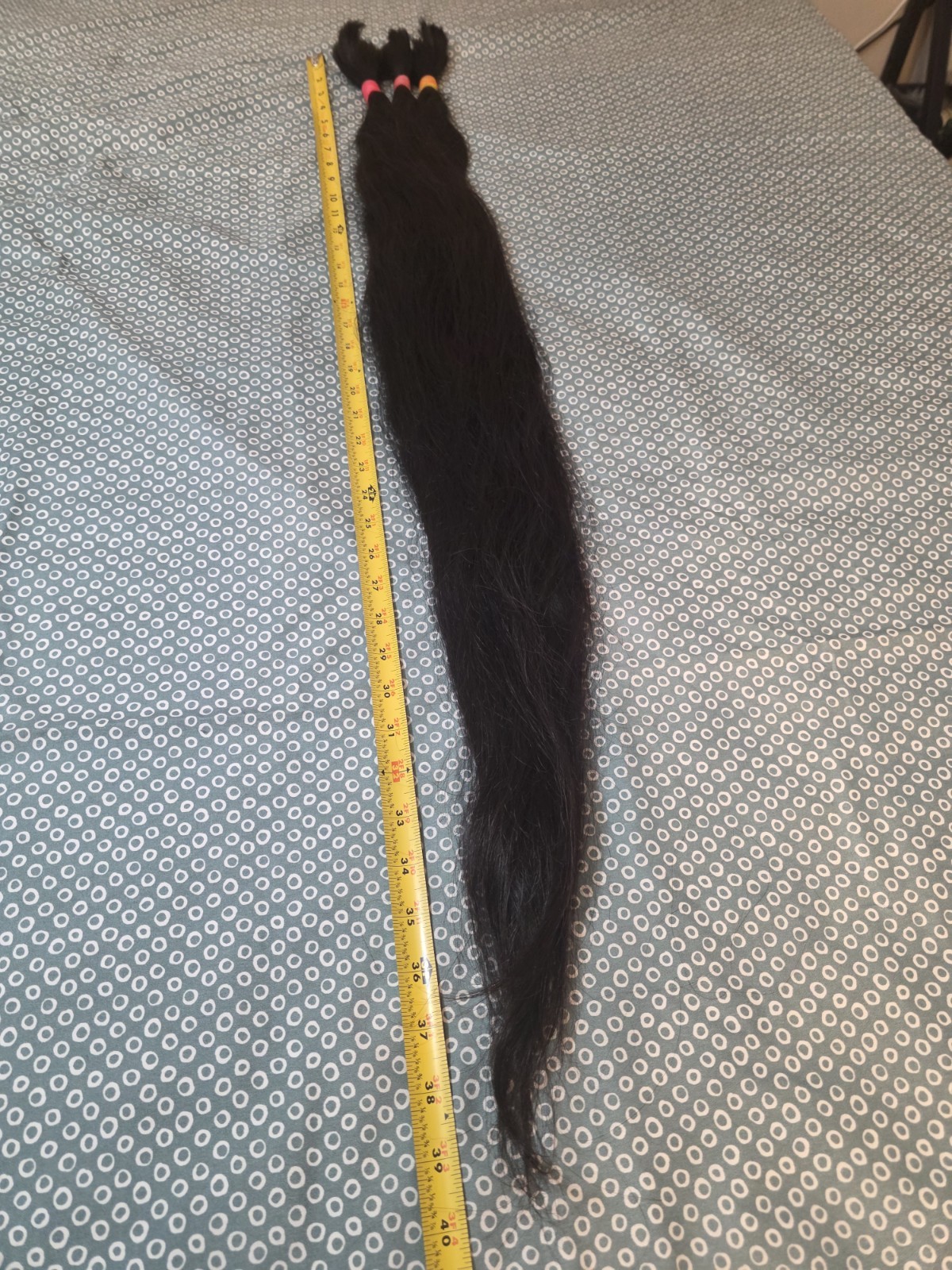 Black Human Hair ponytail Straight Hair 38-40 inches 3pcs 100-110 grams each