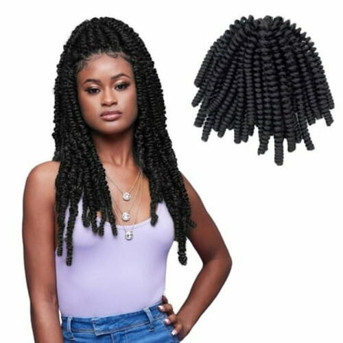 Darling Passion Twist Crochet Hair 2X Pack 24 inch #1B Adult Women