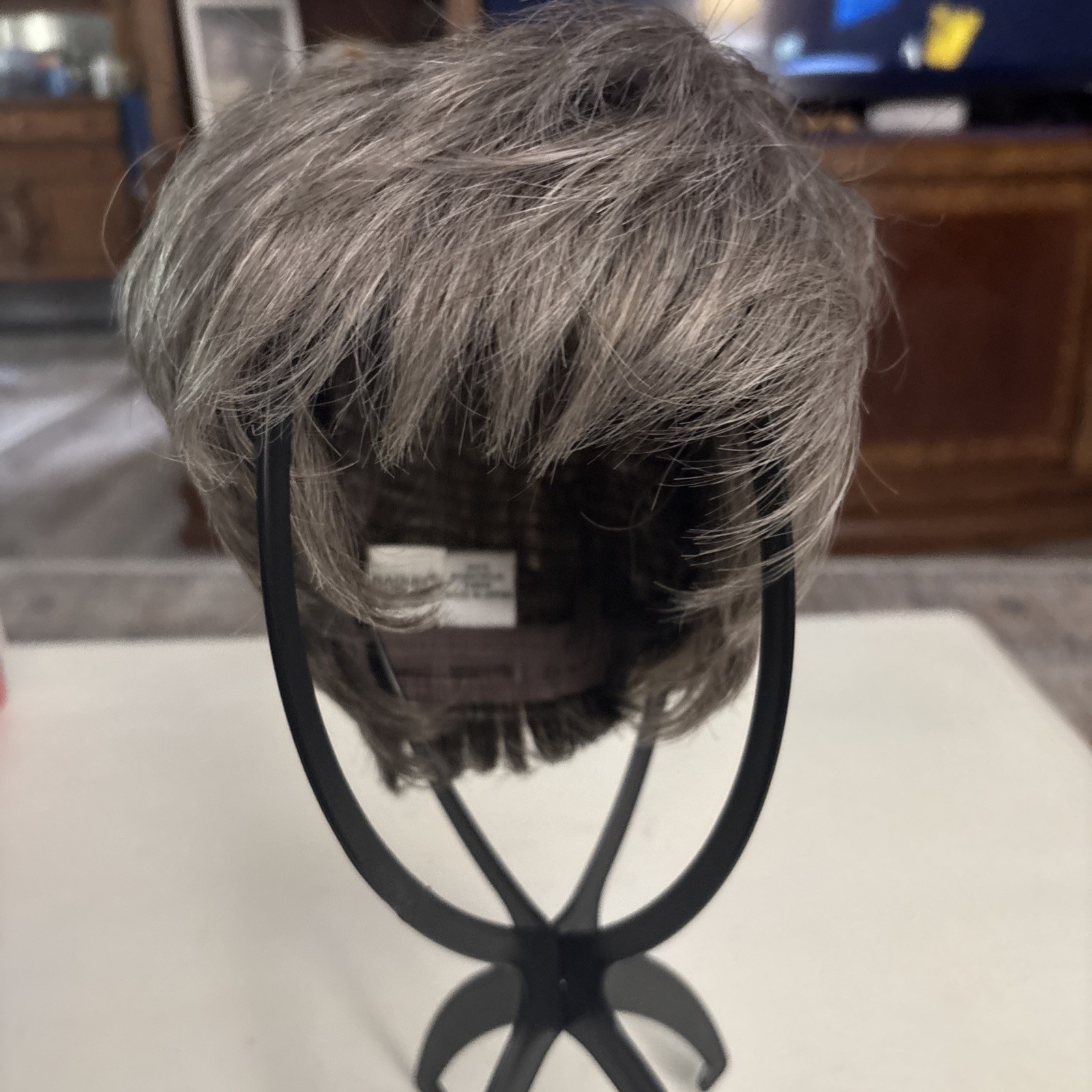 Raquel Welch Petite Cap Size Tapered Pixie Style Wig Brownish Gray