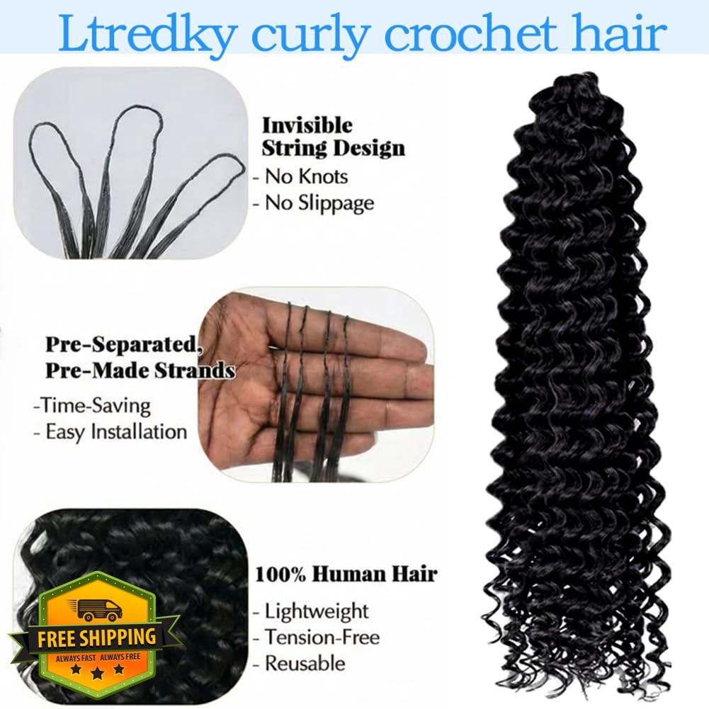 Ltredky Miracle Knots Crochet Hair Natural Black 20 Inch