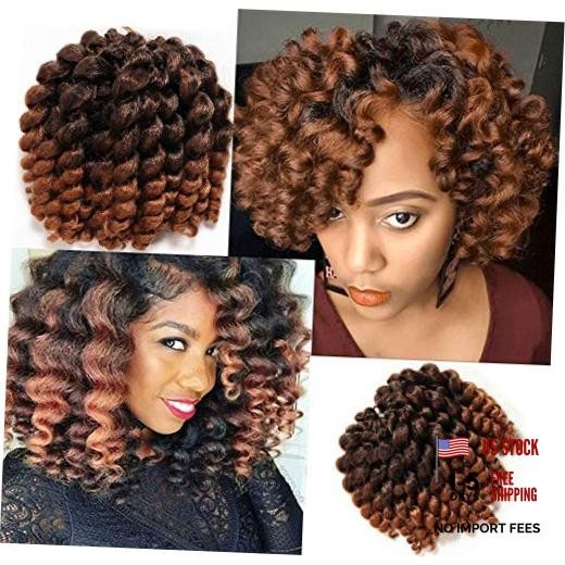 Jamaican Bounce Crochet Hair-4 Packs Deal 8 Inch 8 Inch (Pack of 4) T1B-30#