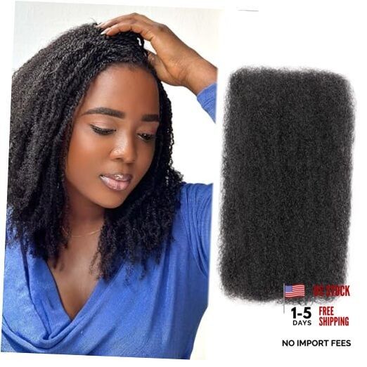 100% Human Hair 4C Afro Kinky Bulk Hair for Braiding | 10 Inch 50g Natural