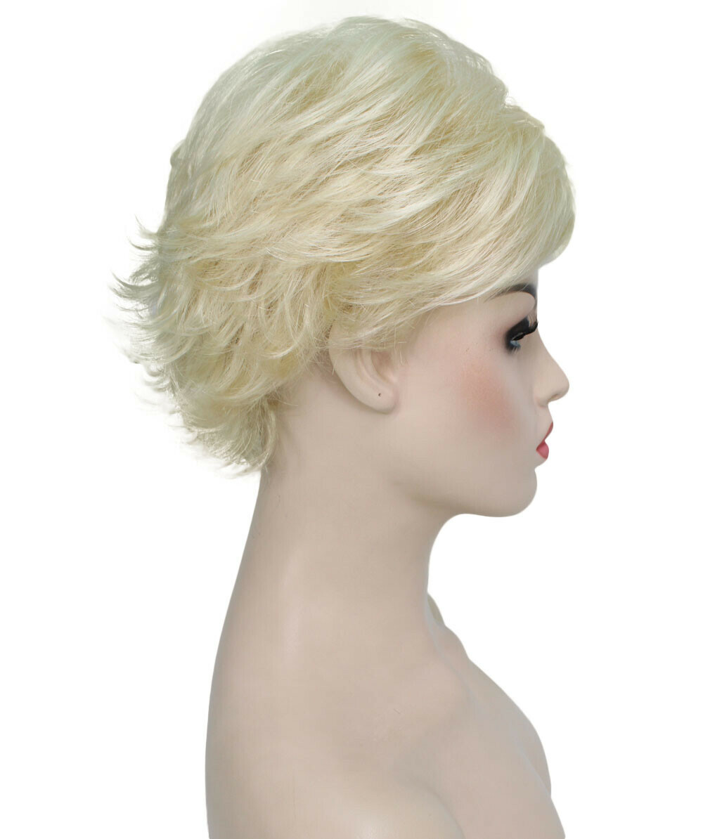 Dorothy – Straight Kanekalon Synthetic Fiber Full Wig, 2-4.5 in, Platinum Blonde