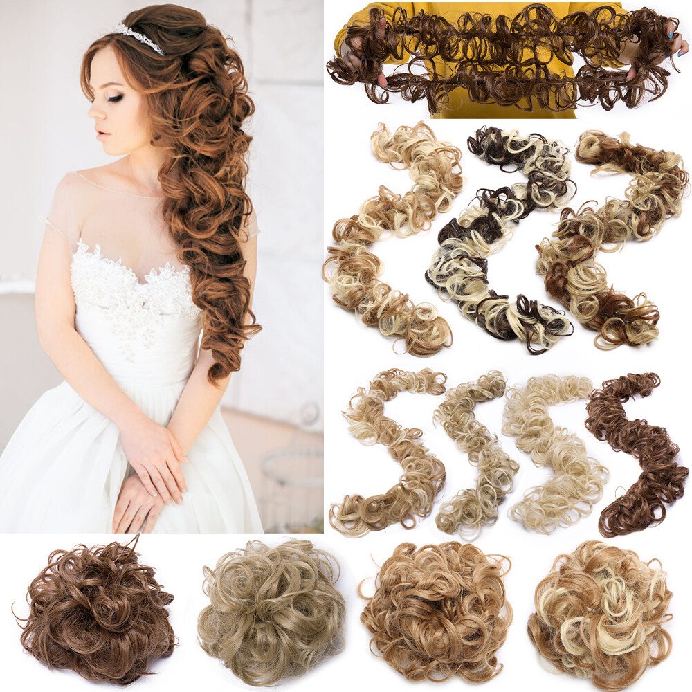 LARGE Messy Bun Hair Piece Scrunchie Updo Wrap on Hair Extension as Human Bun UK