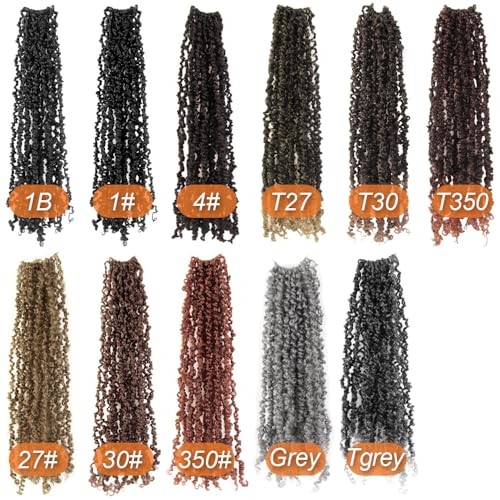 8 inch Yanky Twist Crochet Hair 10 Packs, Pre-looped 8 Inch (Pack of 10) Grey