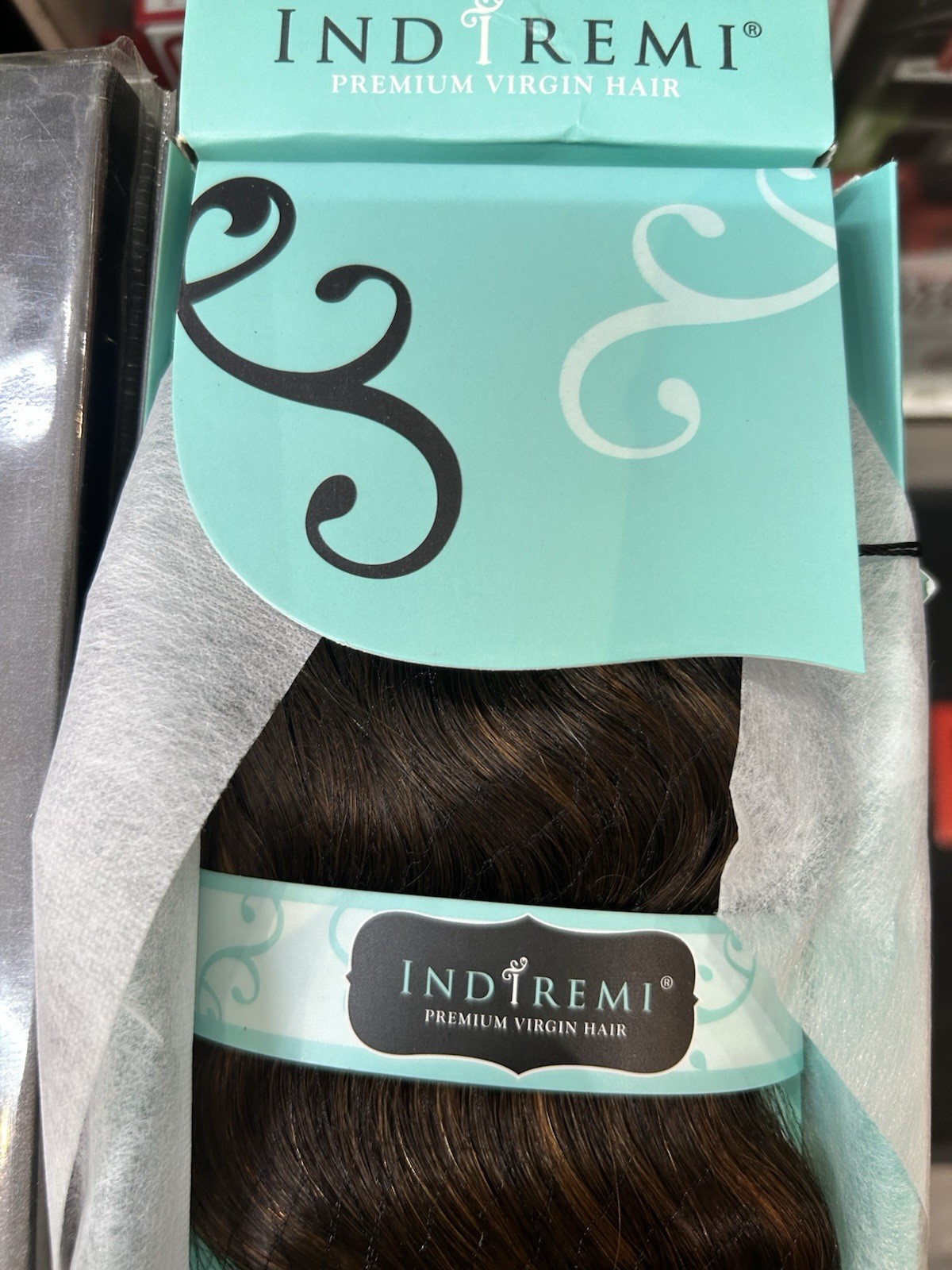 Bobbi Boss indi remi ocean wave Human Hair Extension 14” Inches Color 1B Off Bla