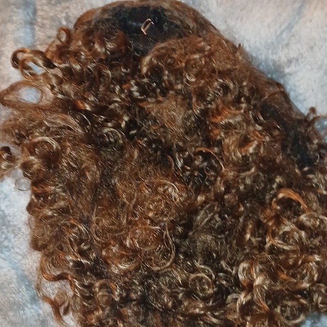 Clip-In Curly Hairpiece/Toupee Closure Cap Medium/Dark Brown Unisex Adult