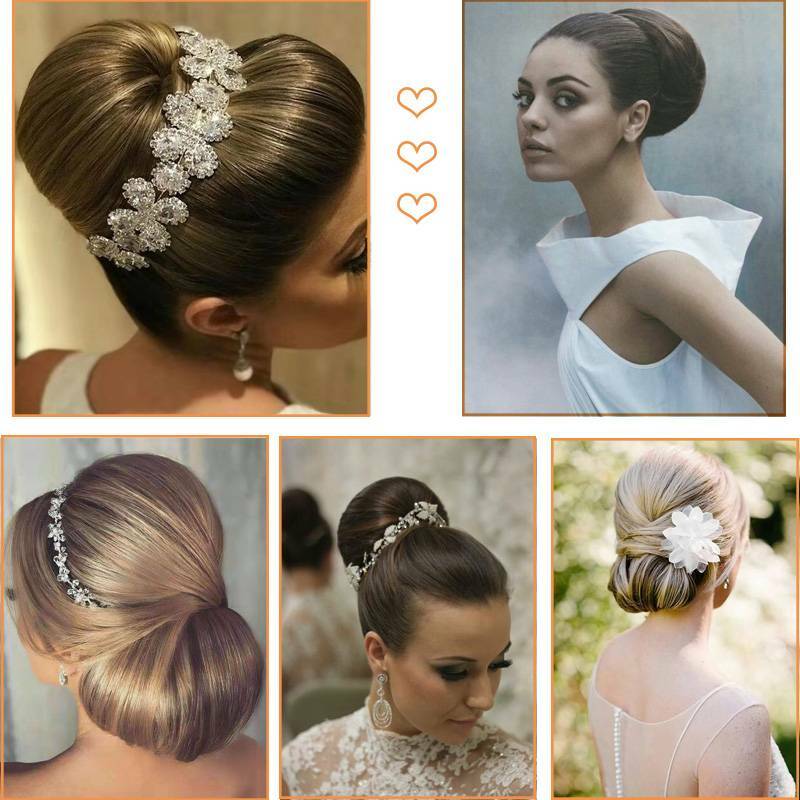Straight Short Scrunchies as Hepburn Hair Bun Updo Extension Ponytail Hairpiece