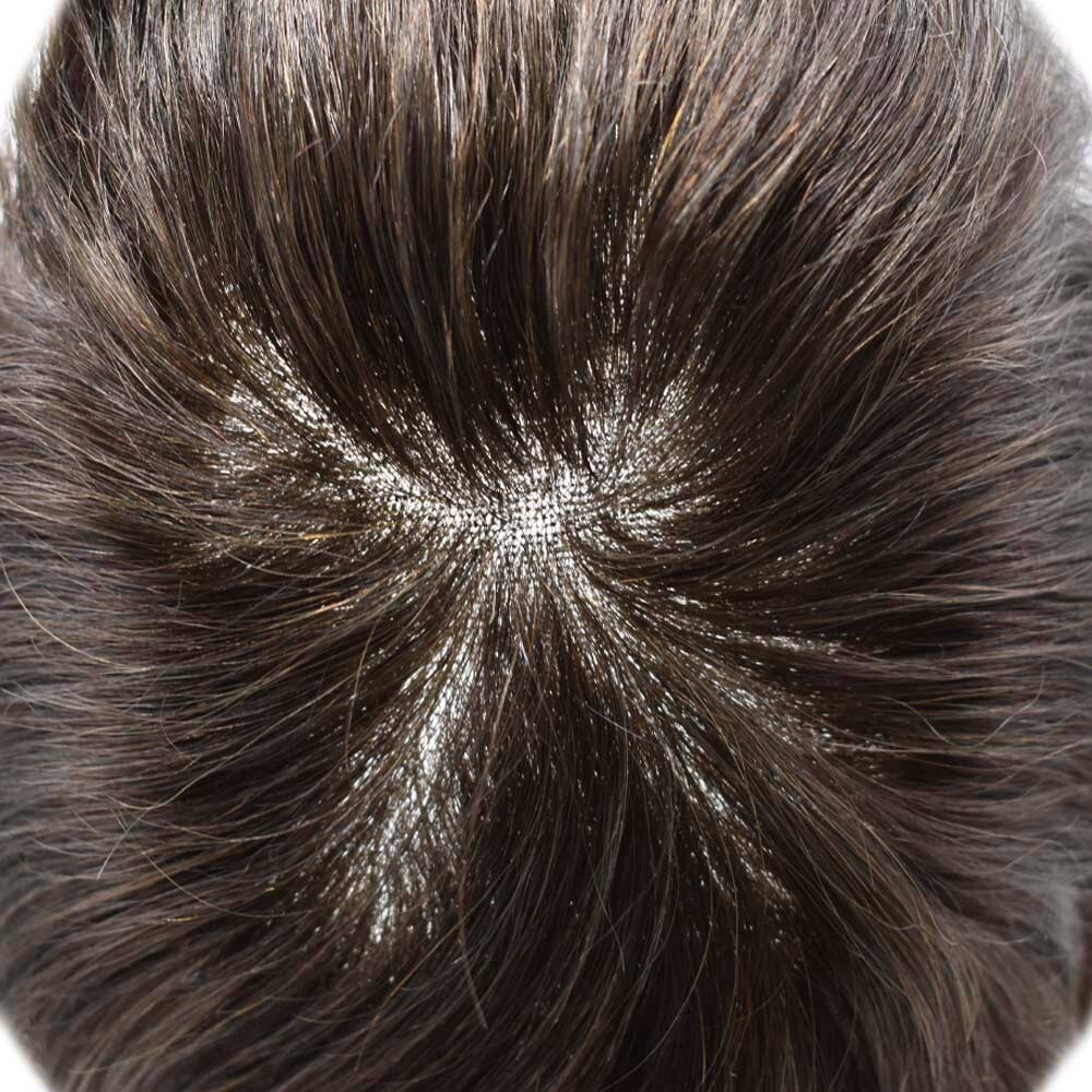 Mens Toupee Hairpiece French Lace Front Hair System Replacement Wig Unit for Men