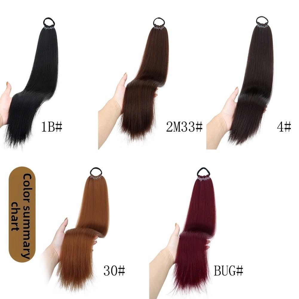 Easy Apply Synthetic High Temperature Wire Ponytail Hair Extensions 55cm 100g