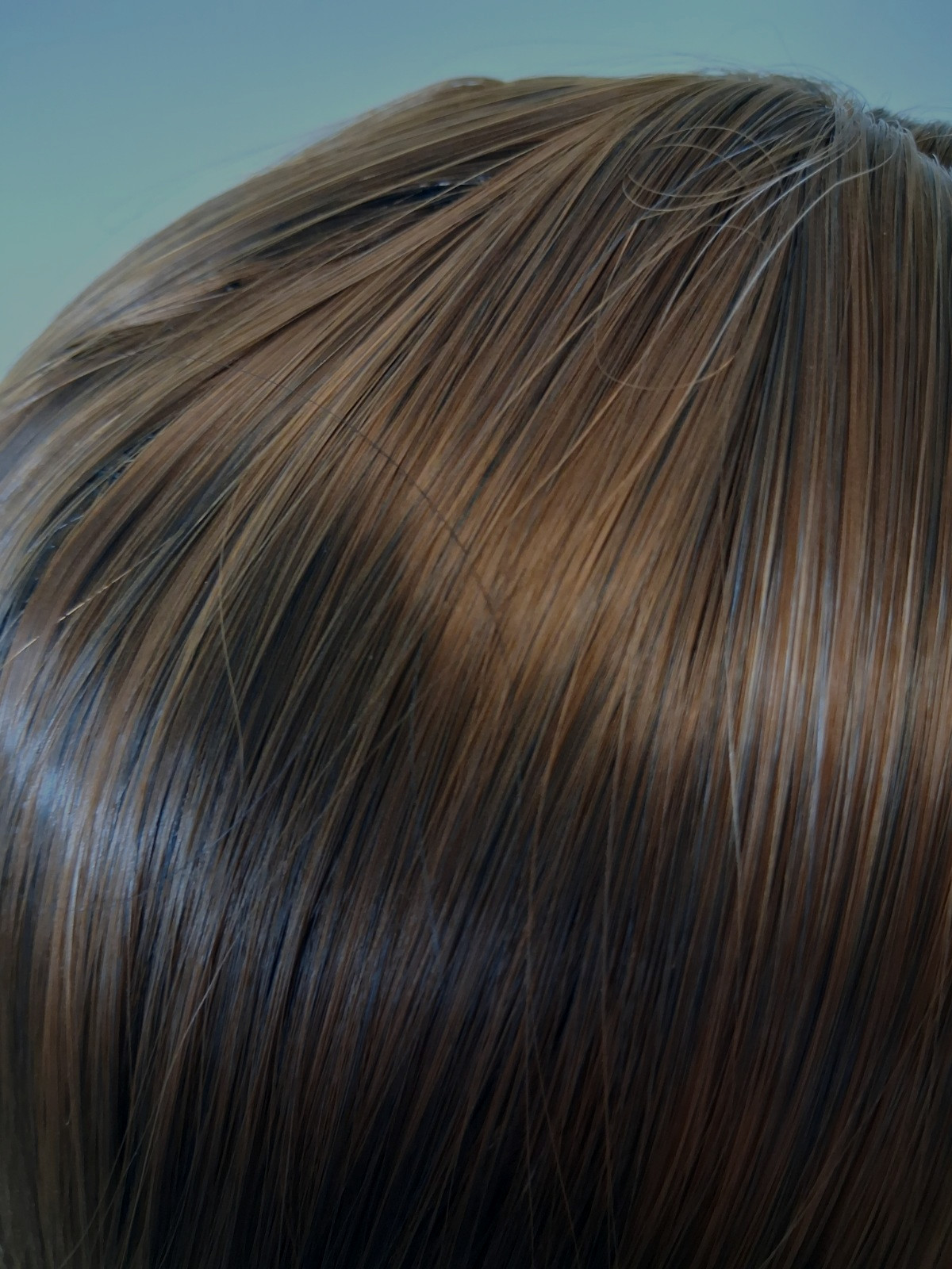 Long Straight wig with Air Bangs High Temperature Synthetic Fiber Heat Resistant
