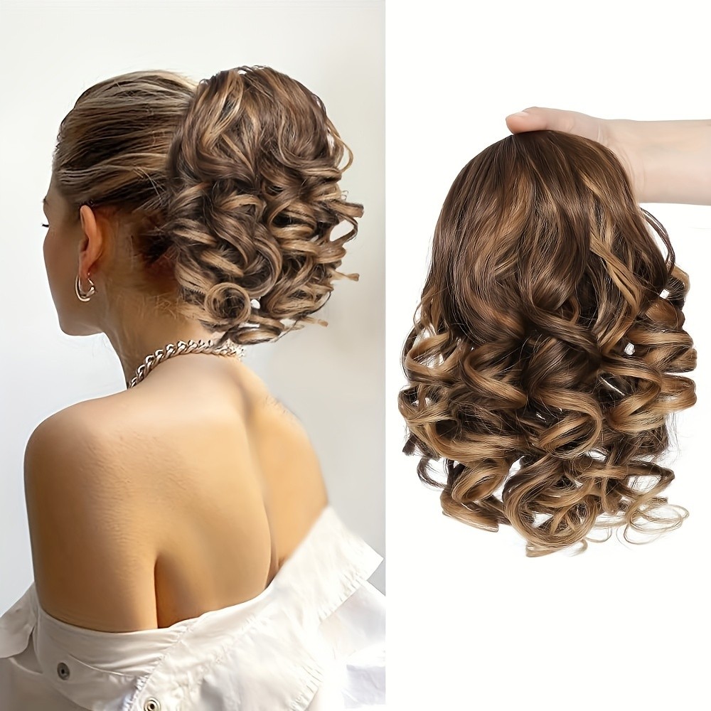 Curly Wave Clip-In Ponytail Hair Extensions for Women – High-Temperature Fiber