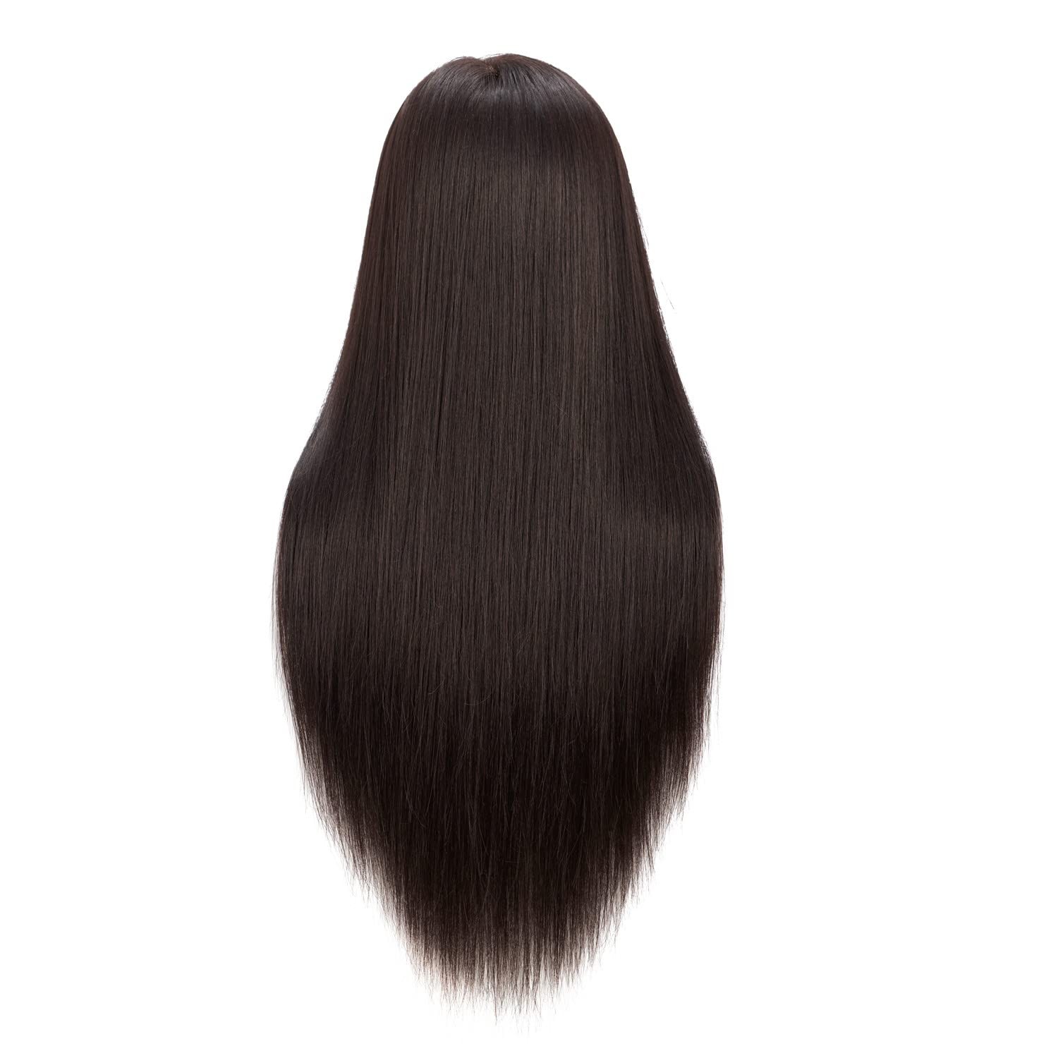 Mannequin Head Hair 26″-28″ Synthetic Fiber 1 Count (Pack of 1), Black-lb