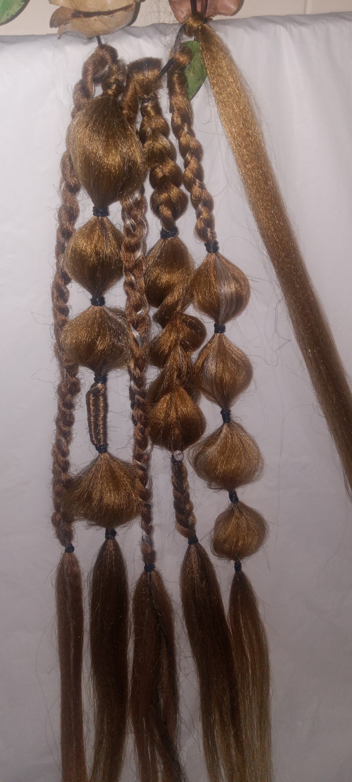 natural tone festival rave hair softball braided hair ties 26″Handmade reusable