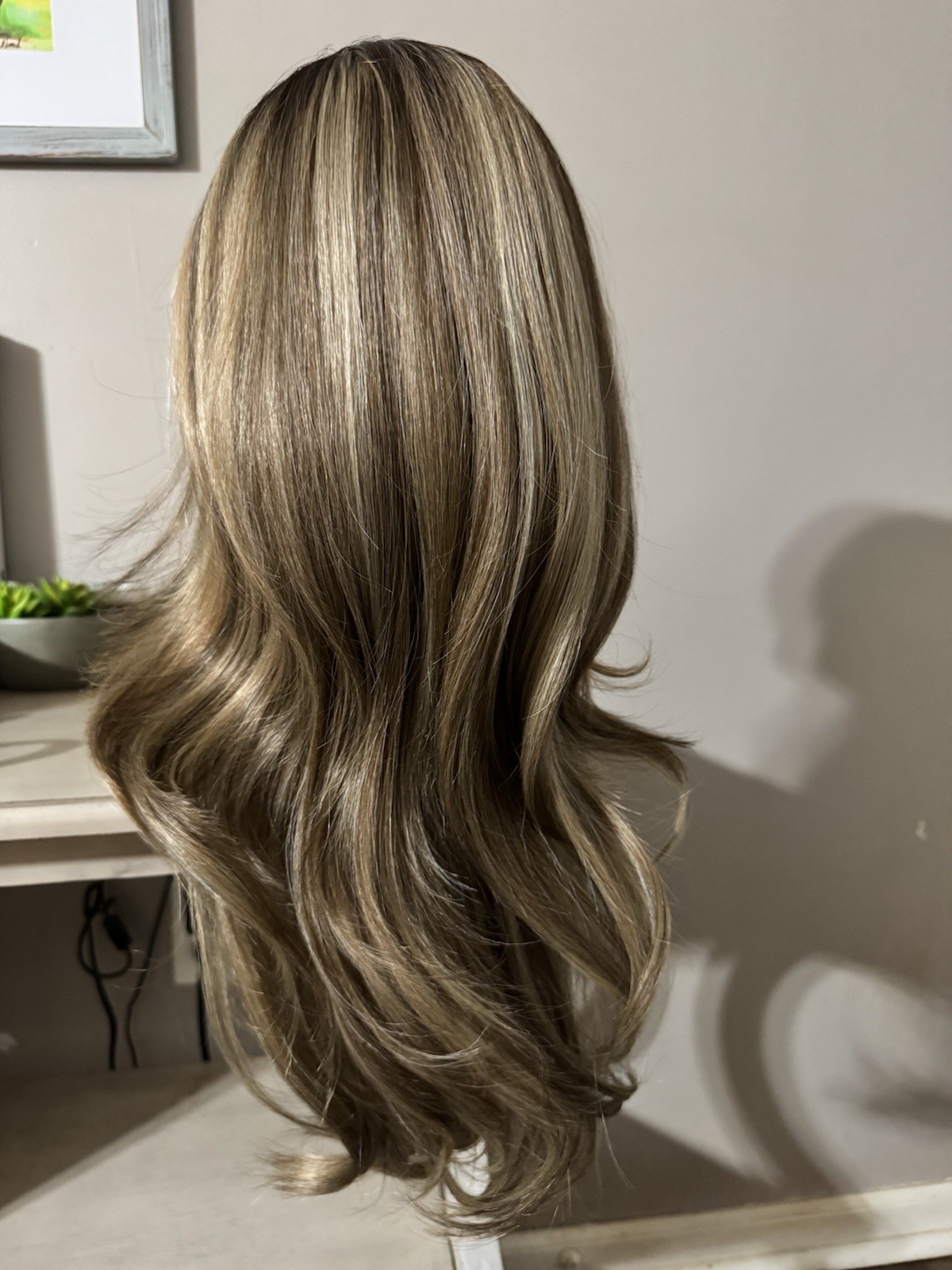 Chelsey Smith Crowns Davina Lace Front Wig Dark Brown Blonde Layered 25in