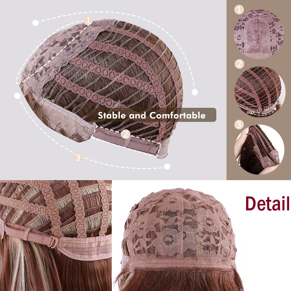 1PCS Ombre Brown Wigs for Women Fashion Shoulder Length Wigs Daily Cosplay Use