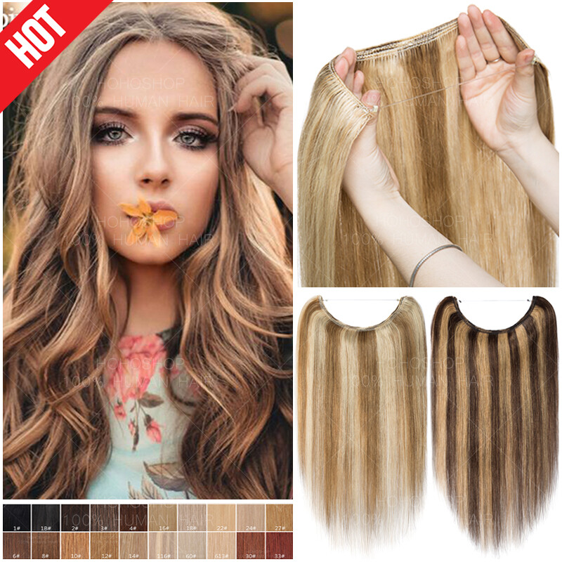 Hidden Secret Wire In Real Remy Human Hair Extensions One Piece Thick 110g long