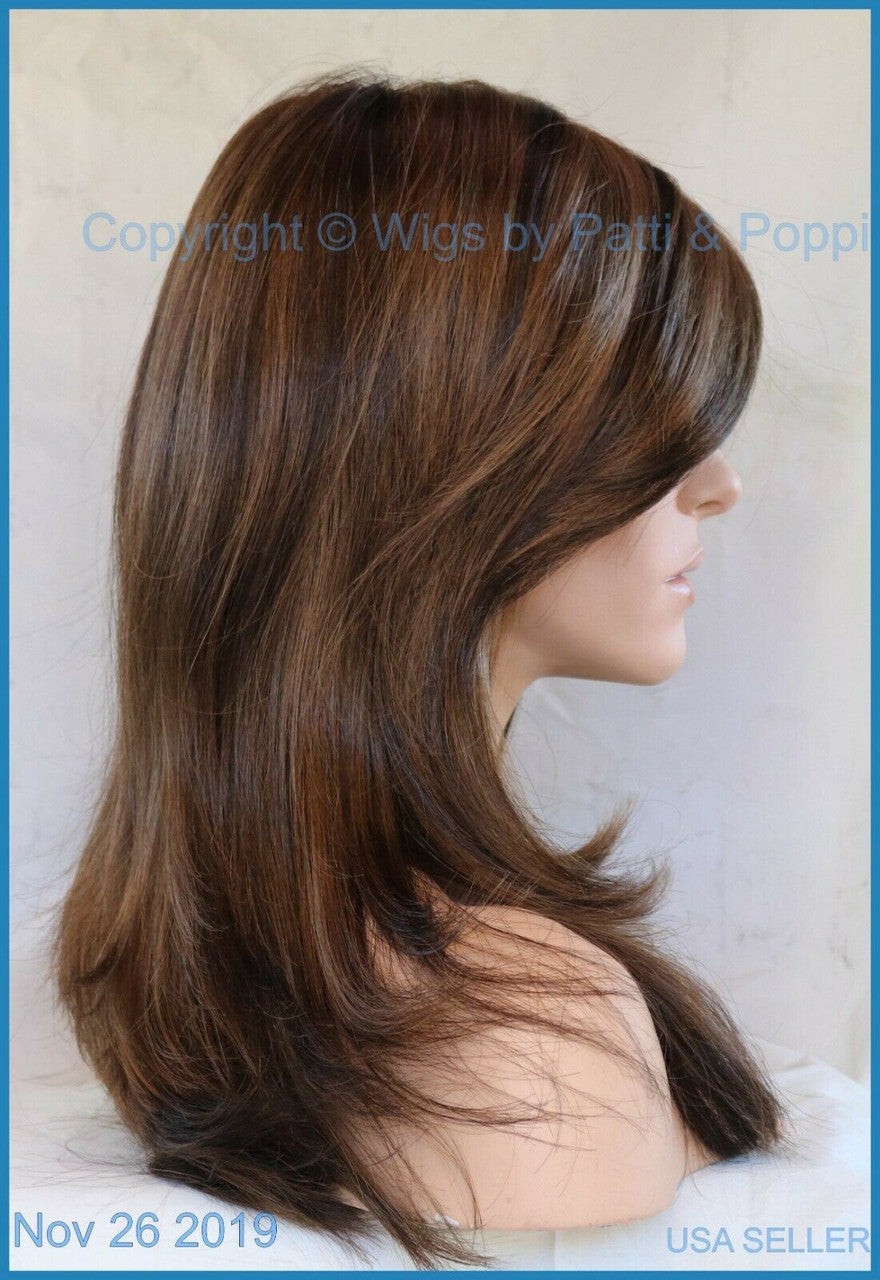 BOBBI Lace Front Monofilament Wig Envy Wigs Medium Brown E597 Long Straight Hair
