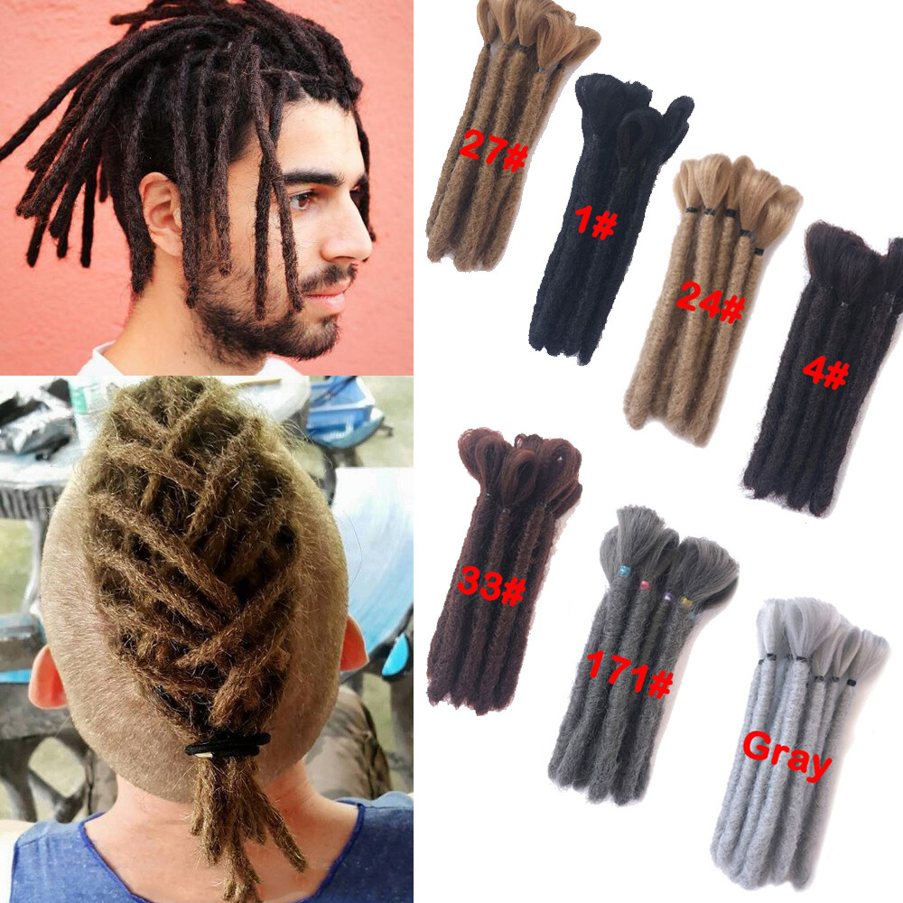 6″ Men Short Dreadlocks Hip Hop Dreads Reggae Locs Crochet Braids Hair Extension