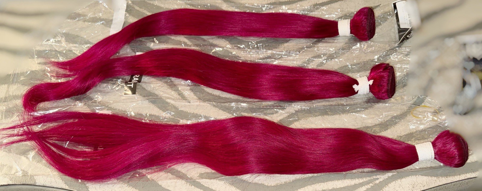 100% 1 Donor Only Human Hair,3 Bundle Pack,Bright,Deep Red, 22,24,26 Inch