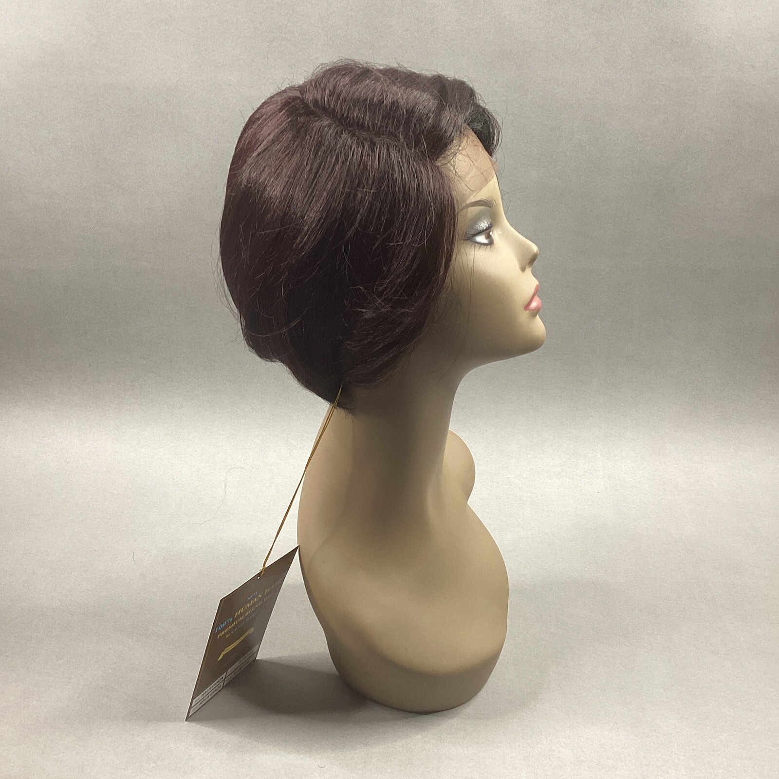 H/H Avanza Short Straight #S1B/112 Black Burgundy 100% Human Hair Blend Full Wig