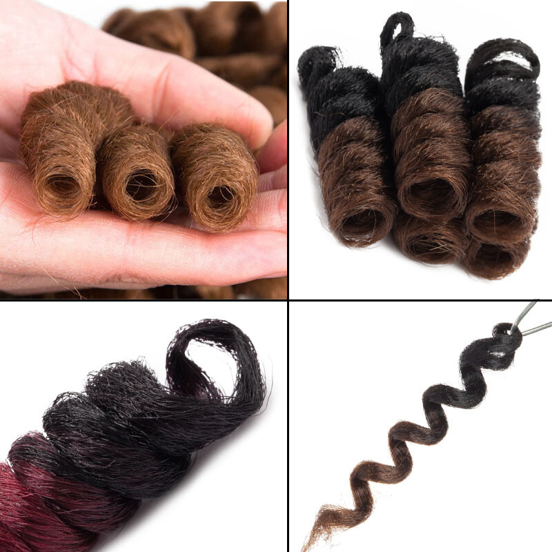 2″ Short Spring Toni Curly Hair Extensions Jumpy Wans Curl Crochet Braids Brown